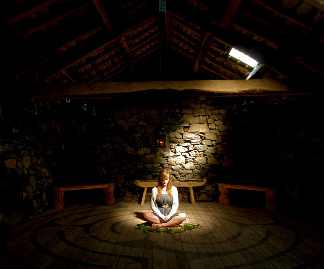 barn, design wooden floor and girl