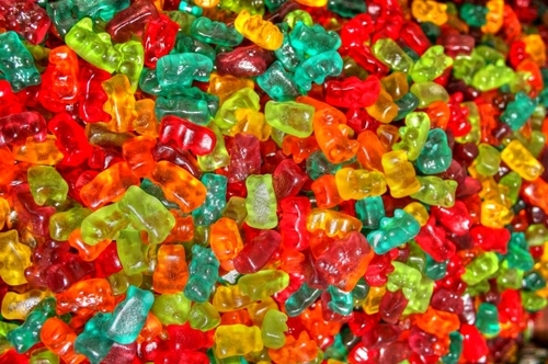 bears, candy, green, gummi bears, haribo, multicolored