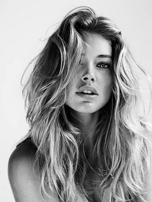 beautiful, black and white and hair
