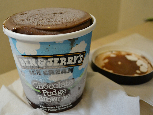 ben and jerry, brownie and chocolate