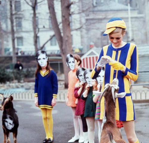 blue, children, dresses, fashion, goats, mask