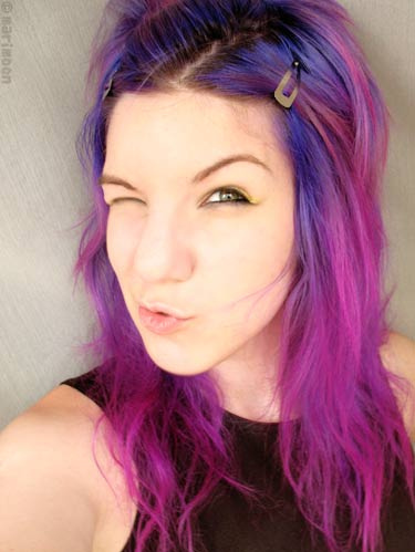 Colored Hair on Colored Hair Coloured Hair Dyed Hair Marimoon Pink Hair Purple Hair
