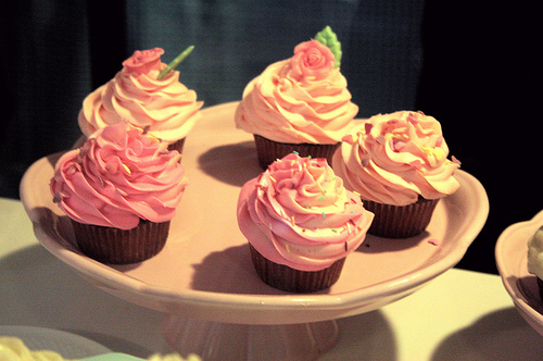 cupcake, food and pink