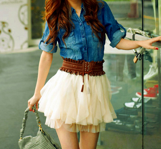 fashion, floral, girl, pretty, skirt, vintage