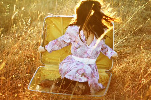 floral, girl, grass, meadow, nature, photography