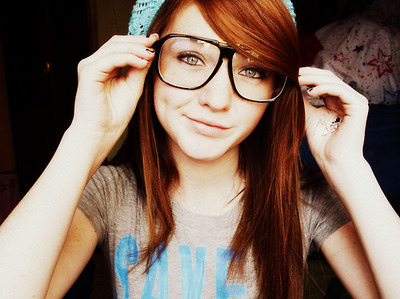 girl,  glasses and  hair