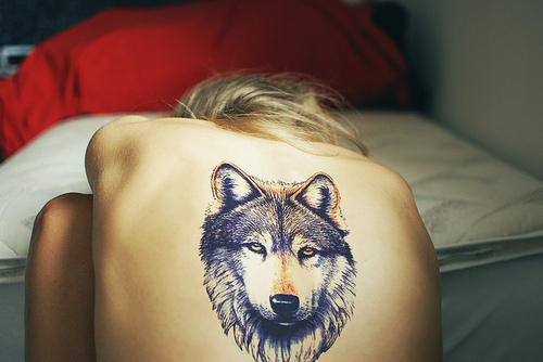 art, girl and tatoo
