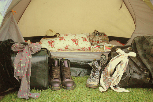 bags, boots and camping