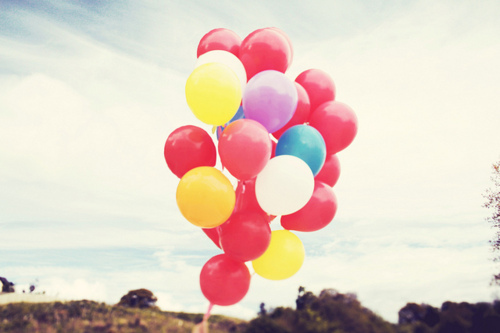 balloons, colours and happiness