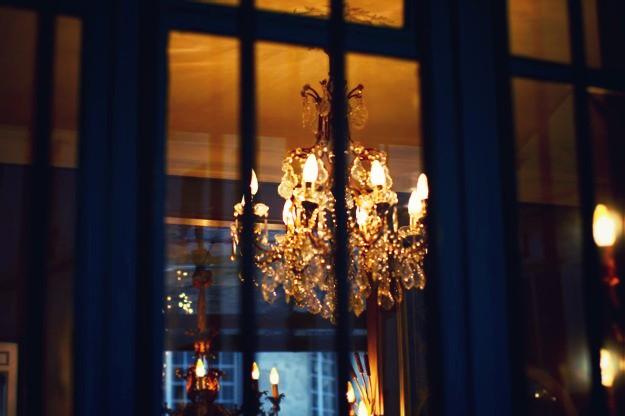 bardot in blue, chandelier and france