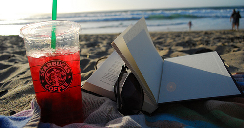 beach,  book and  glasses
