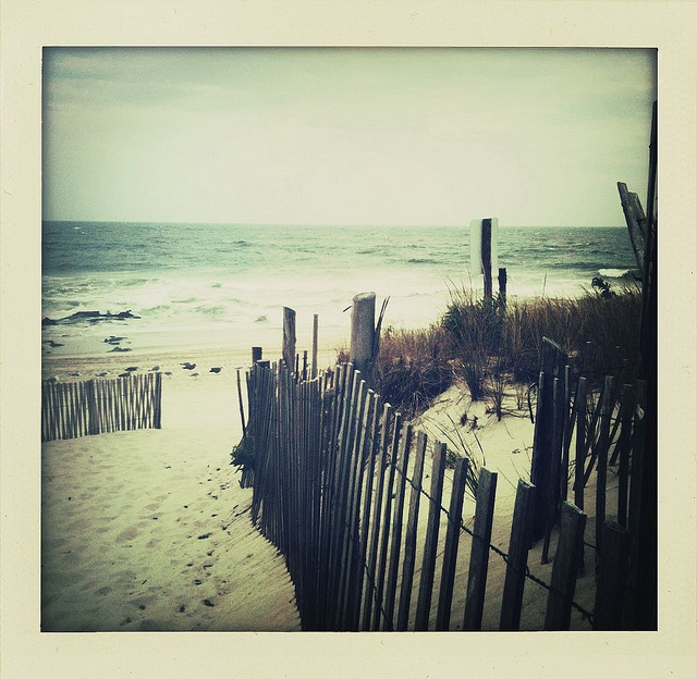beach, fence and iphone photography
