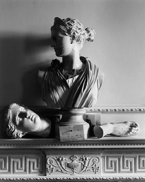 black and white, bust and greek