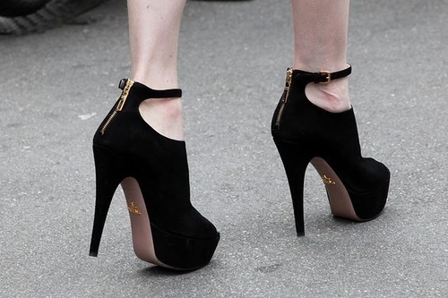 black, fashion and heels
