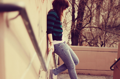 blue, girl and jeans