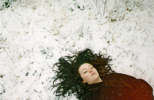 girl, hair and snow