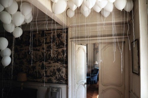 balloons, decorations and party