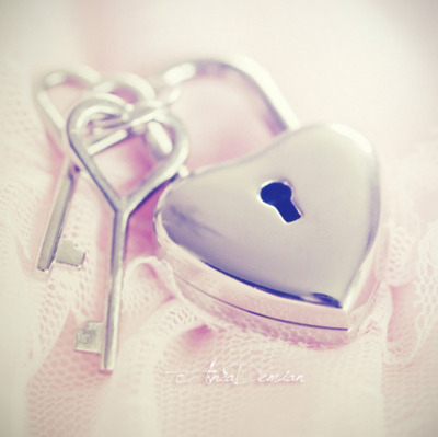 cute, heart and key