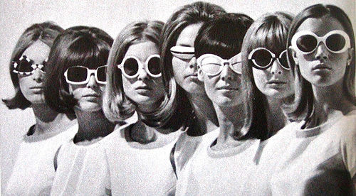 60s,  glasses and  mod