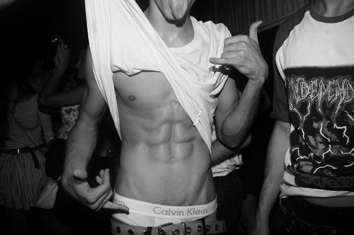 abs, black and white and body