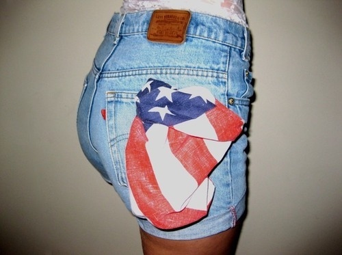 america, american flag, fashion, girl, shorts, united states