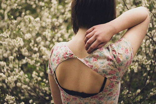 back, dress and floral