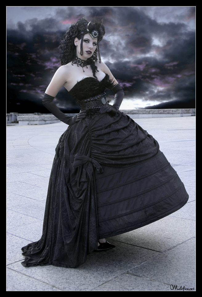 beauty, black dress and dark