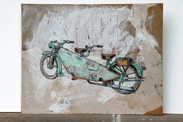bike, drawing and illustration
