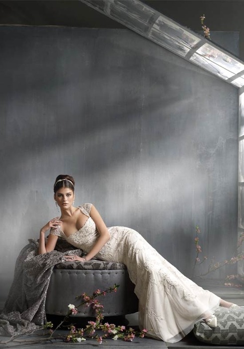 bridal bride dress gown gray ivory Added Jun 28 2011 Image size 