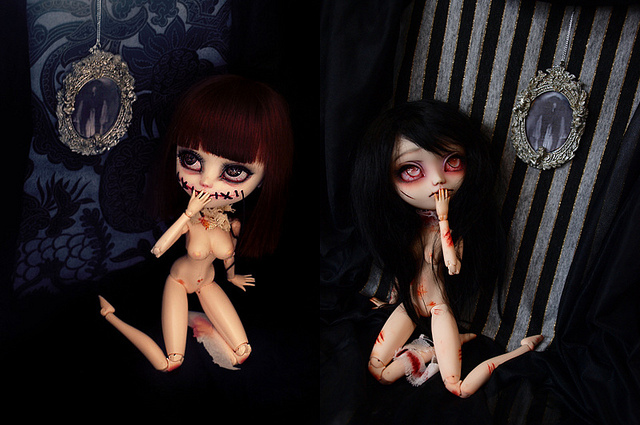 creepy,  doll and  fashion