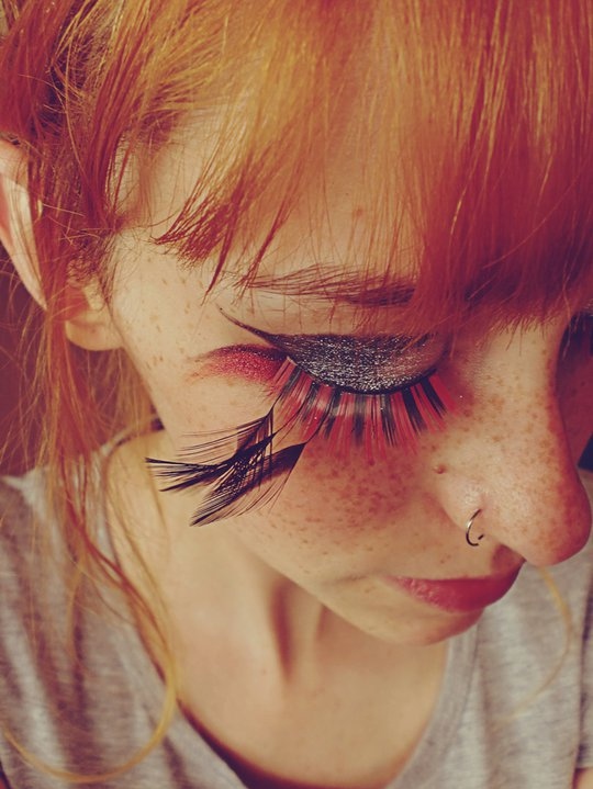 eyelashes, freckles and ginger