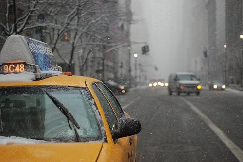 new york, nyc and snow