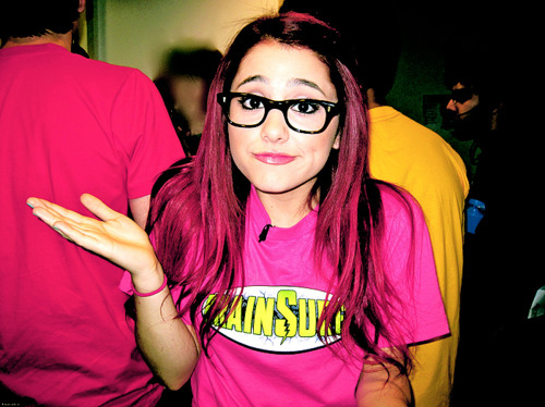 ariana grande cat glasses red hair victorious