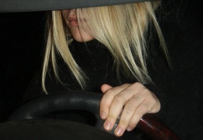 blonde,  car and  driving