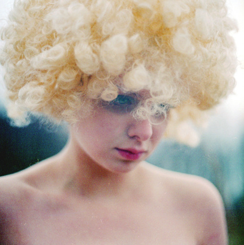 blonde, curly, darkroom, fashion, girl, model