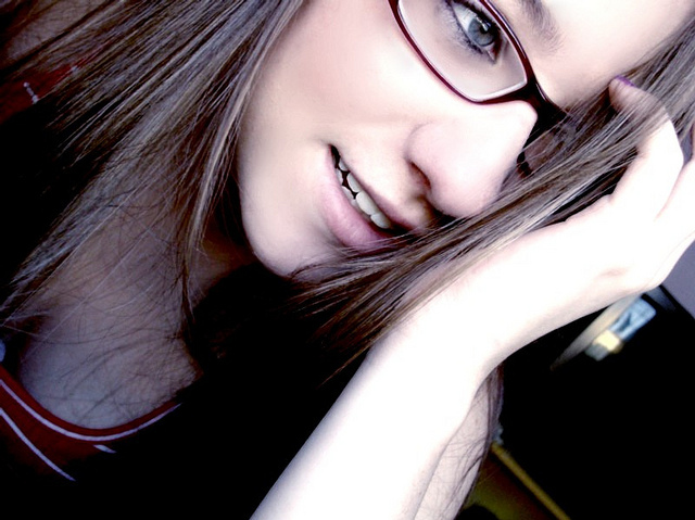 blue, eyes and glasses