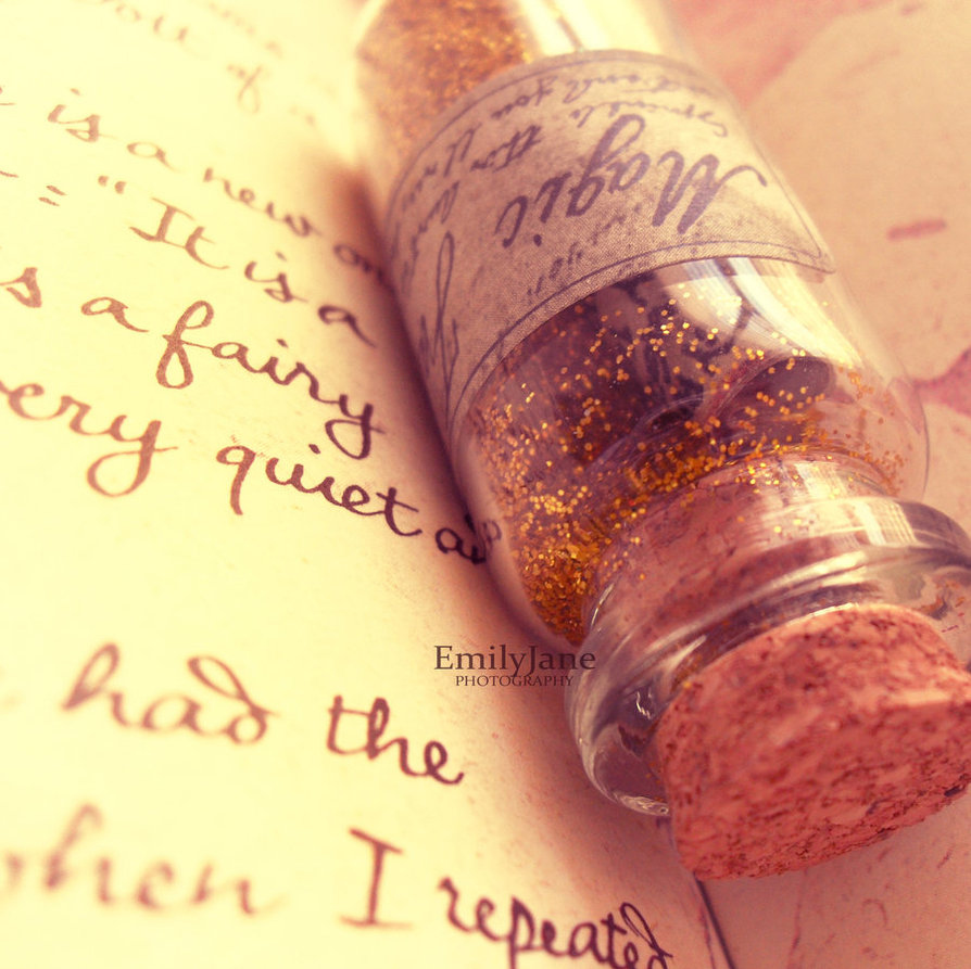 book, dust and fairy dust