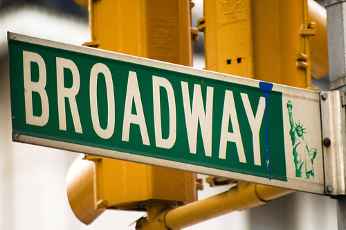 broadway, green and new york
