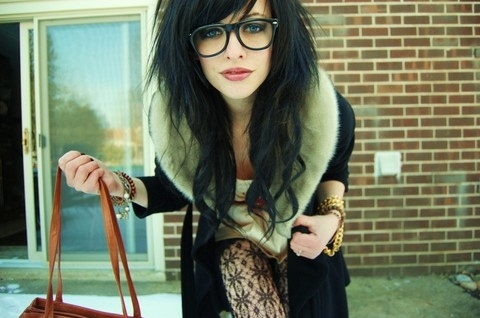 fashion,  girl and  glasses
