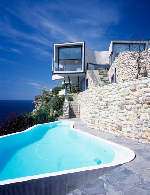 house, ocean and pool