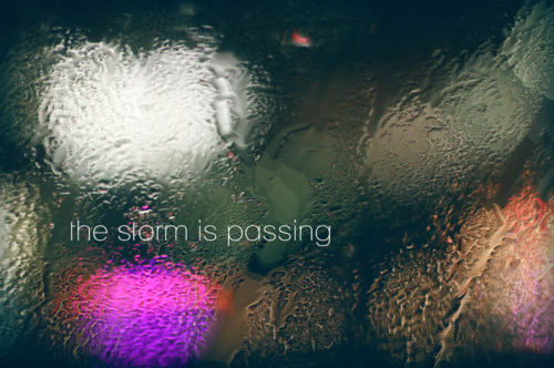 lights, rain and storm
