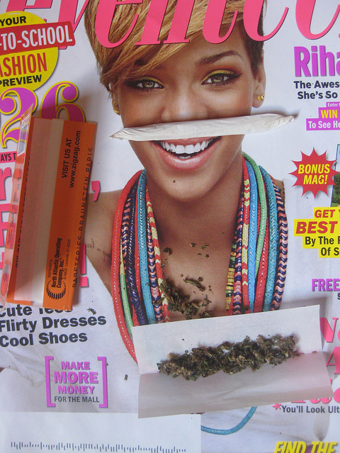 magazine, marijuana and rihanna