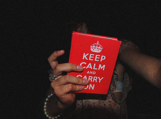 book, calm and carry on