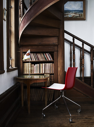 books, chair and decorating