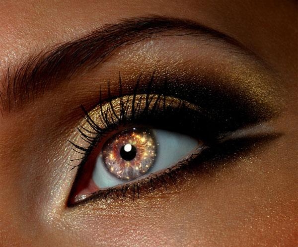 brown, eye and glitter