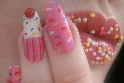 candy, cupcake and lip