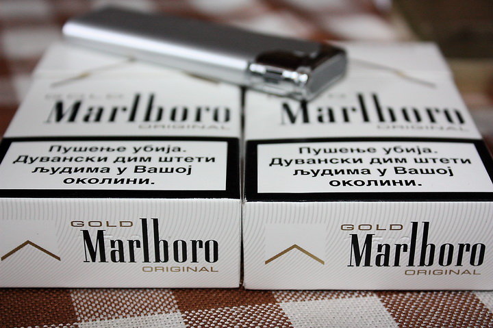 cigarette, lighter and marlboro