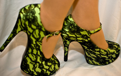 cute,  green and  heels
