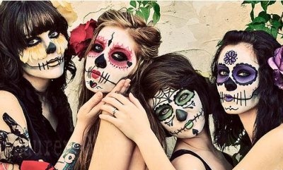 day of the dead,  girl and  girls