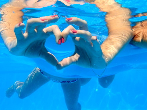 heart, photography and pool